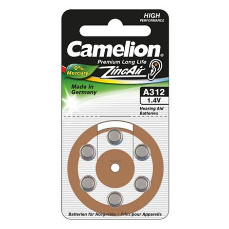 Camelion | A312/DA312/ZL312 | Zinc air cells | 6 pc(s)